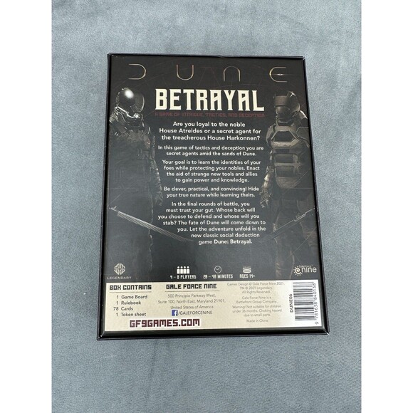 Dune Betrayal Board Game Gale Force 9 Social Deduction Bluffing Hidden Roles - Picture 2 of 3